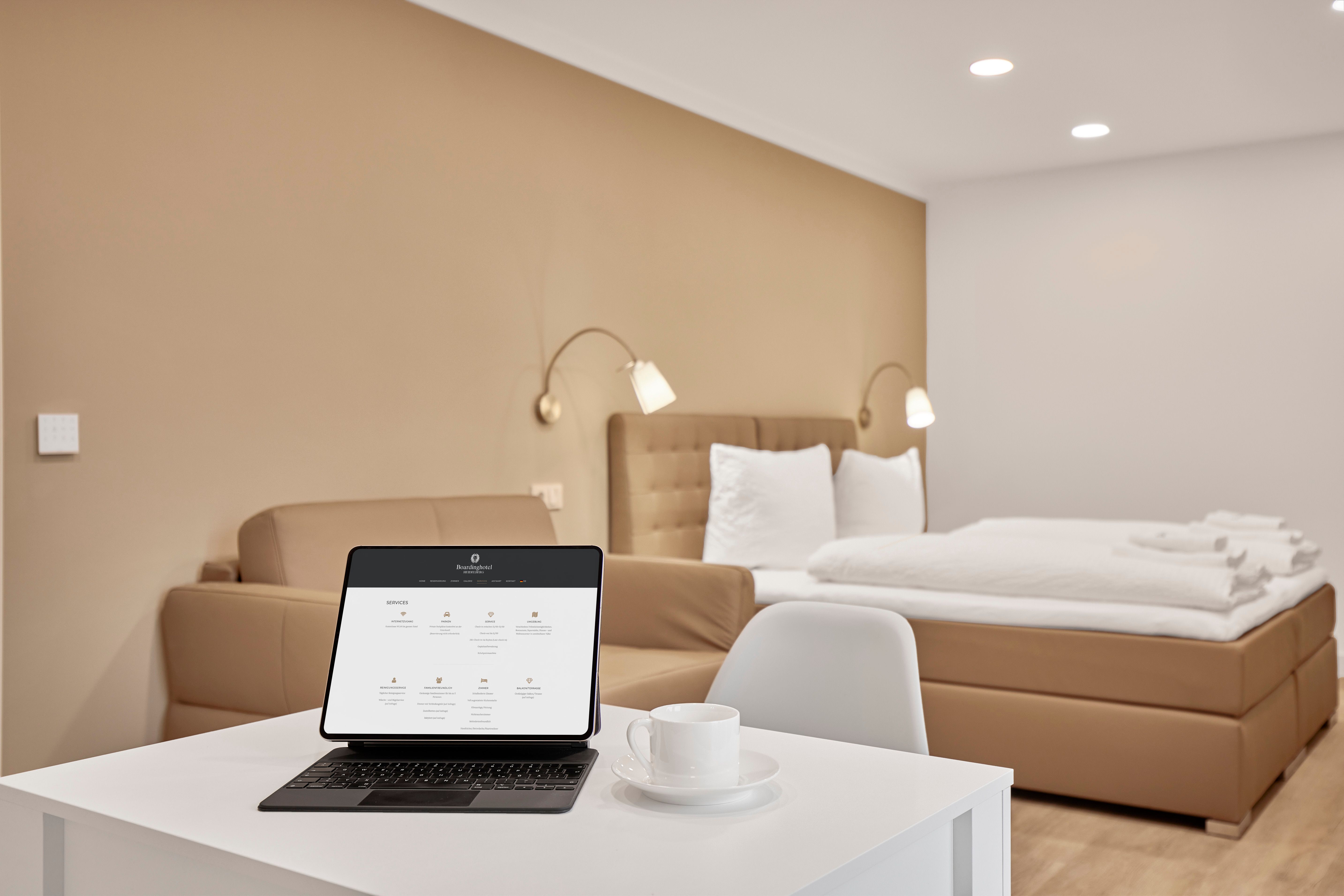 Apartment mit eigenem Arbeitsplatz